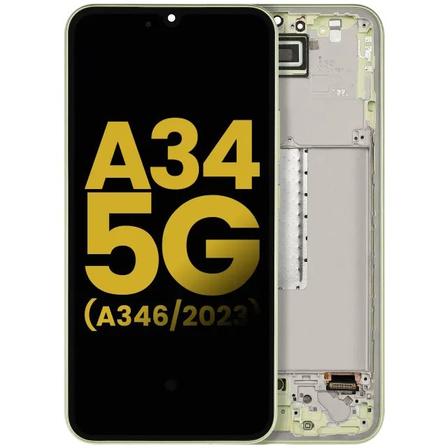 OLED displej s rámečkem pro Samsung Galaxy A34 5G (A346 / 2023) (repasovaný) (Lime)