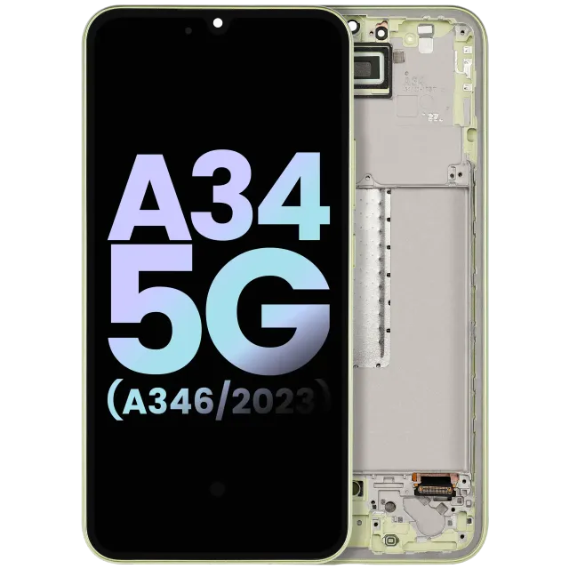 OLED displej s rámečkem pro Samsung Galaxy A34 5G (A346 / 2023) (Service Pack) (Lime)
