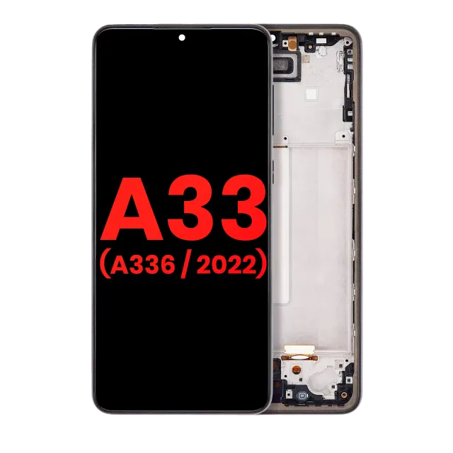 OLED displej s rámečkem pro Samsung Galaxy A33 5G (A336 / 2022) (Aftermarket Plus) (černá)