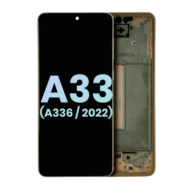 OLED displej s rámečkem pro Samsung Galaxy A33 5G (A336 / 2022) (Service Pack) (Peach)