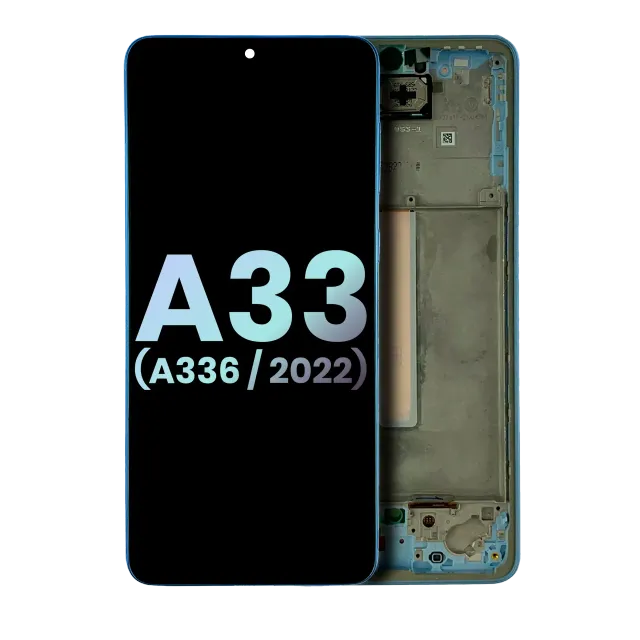 OLED displej s rámečkem pro Samsung Galaxy A33 5G (A336 / 2022) (Service Pack) (modrá)