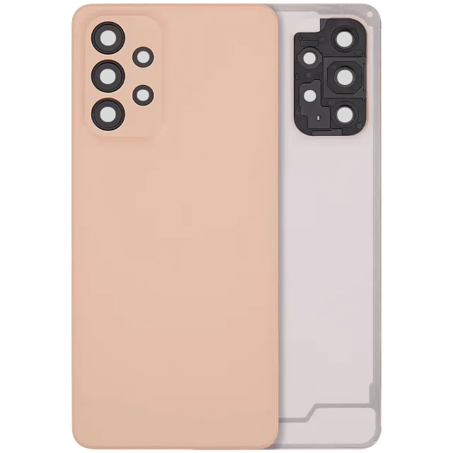 Zadní kryt se sklíčkem kamery pro Samsung Galaxy A33 5G (A336 / 2022) (bez loga) (Aftermarket Plus) (Peach)