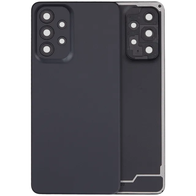 Zadní kryt se sklíčkem kamery pro Samsung Galaxy A33 5G (A336 / 2022) (bez loga) (Aftermarket Plus) (černá)