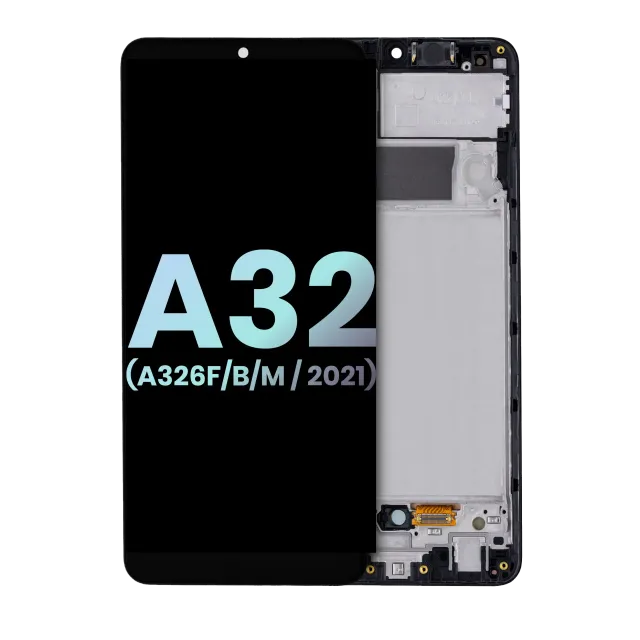 LCD displej s rámečkem pro Samsung Galaxy A32 5G (A326F/B/M / 2021) (International Dual Sim Model) (Service Pack) (černá)