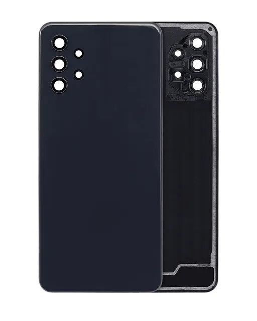 Zadní sklo se sklíčkem kamery pro Samsung Galaxy A32 5G (A326 / 2021) (Aftermarket Plus) (černá)