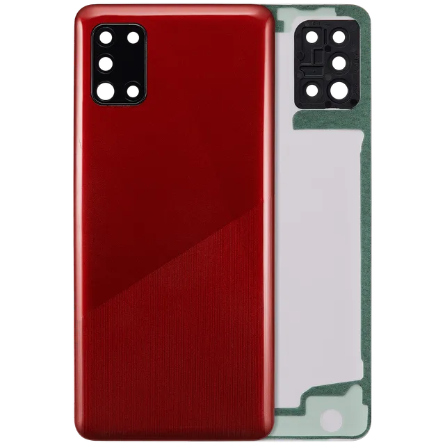 Zadní sklo se sklíčkem kamery pro Samsung Galaxy A31 (A315 / 2020) (Aftermarket Plus) (Prism Crush Red)