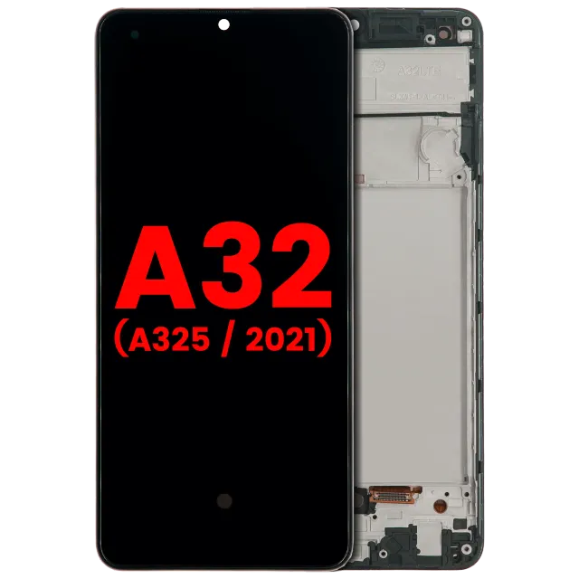OLED displej s rámečkem pro Samsung Galaxy A32 4G (A325 / 2021) (Aftermarket Plus) (černá)