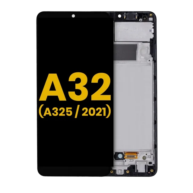 OLED displej s rámečkem pro Samsung Galaxy A32 4G (A325 / 2021) (repasovaný) (černá)