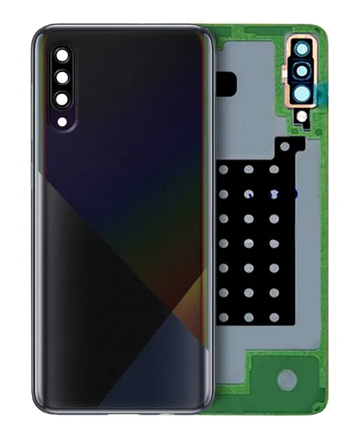 Zadní sklo se sklíčkem kamery pro Samsung Galaxy A30S (A307 / 2019) (Service Pack) (černá)