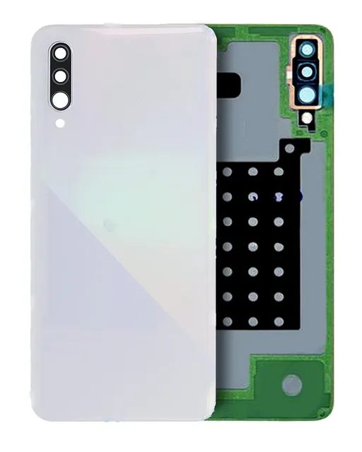 Zadní sklo se sklíčkem kamery pro Samsung Galaxy A30S (A307 / 2019) (Service Pack) (bílá)
