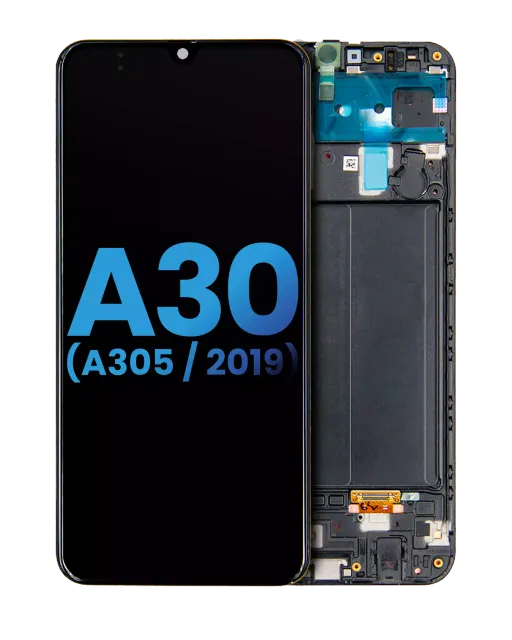 LCD displej s rámečkem pro Samsung Galaxy A30 (A305 / 2019) (Aftermarket: Incell) (všechny barvy)