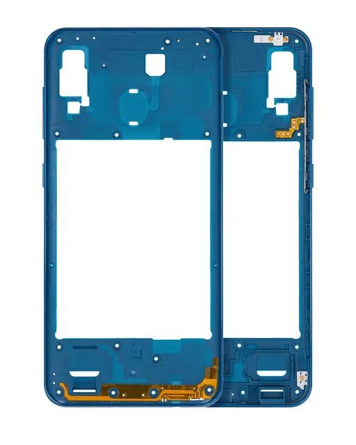 Střední rám (housing) pro Samsung Galaxy A30 (A305 / 2019) (Aftermarket Plus) (modrá)
