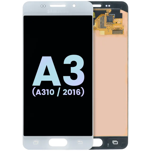 LCD displej bez rámečku pro Samsung Galaxy A3 (A310 / 2016) (Service Pack) (bílá)