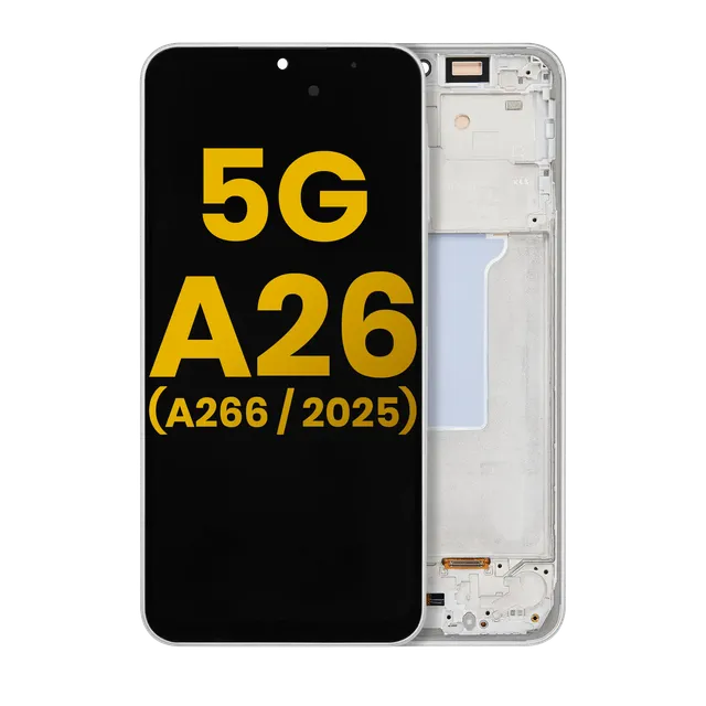 OLED displej s rámečkem pro Samsung Galaxy A26 5G (A266 / 2025) (repasovaný) (bílá)