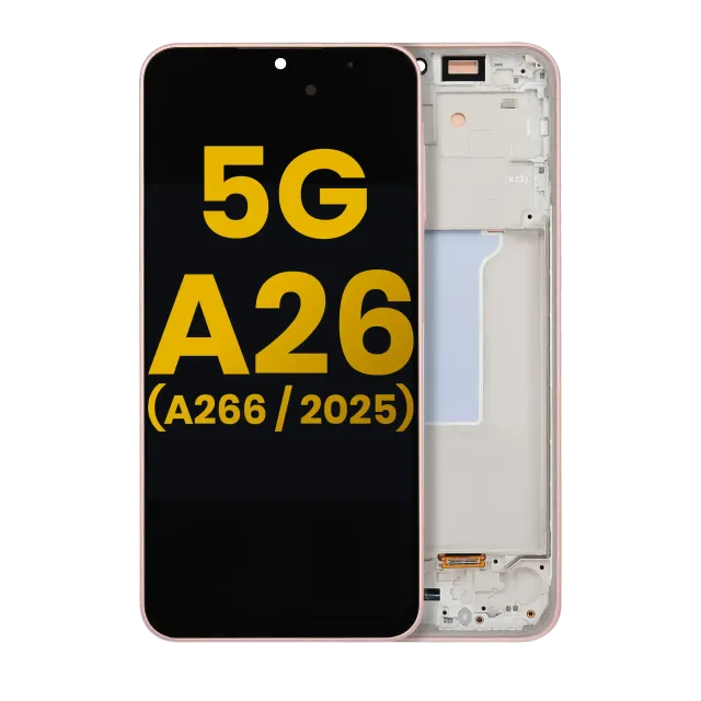 OLED displej s rámečkem pro Samsung Galaxy A26 5G (A266 / 2025) (repasovaný) (Peach Pink)