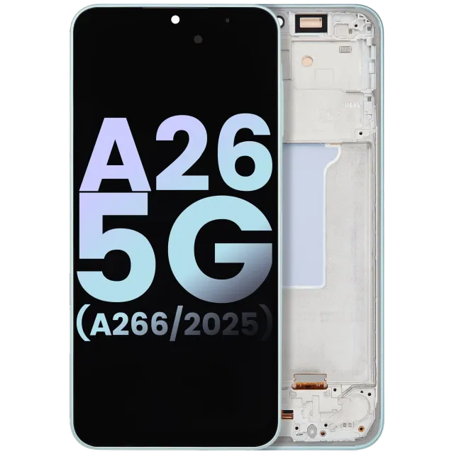 OLED displej s rámečkem pro Samsung Galaxy A26 5G (A266 / 2025) (Service Pack) (Mint)