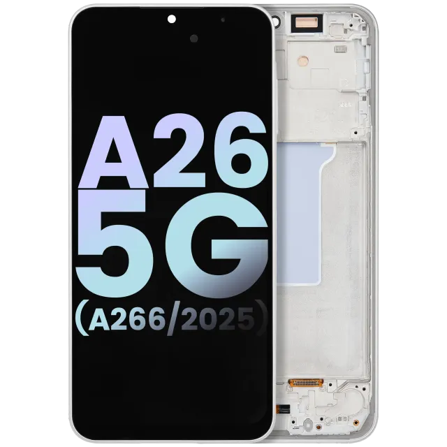 OLED displej s rámečkem pro Samsung Galaxy A26 5G (A266 / 2025) (Service Pack) (bílá)