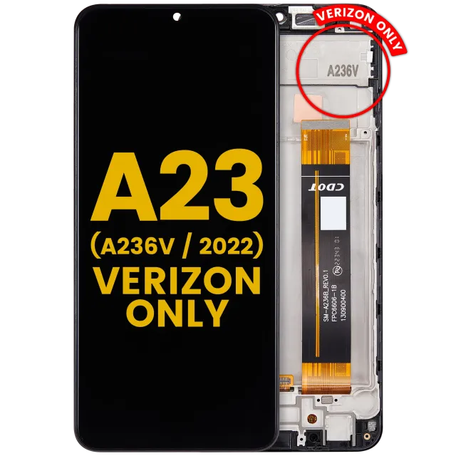 LCD displej s rámečkem pro Samsung Galaxy A23 5G (A236V / 2022) (Verizon V Version) (originál z vyřazeného zařízení, stav B) (všechny barvy)
