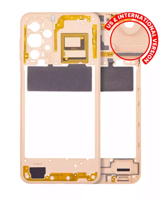 Střední rám (housing) pro Samsung Galaxy A23 5G (A236B / 2022) (mezinárodní verze) (Peach)