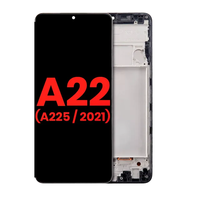 OLED displej s rámečkem pro Samsung Galaxy A22 4G (A225 / 2021) (Aftermarket Plus) (všechny barvy)