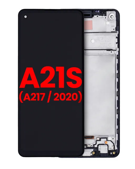 LCD displej s rámečkem pro Samsung Galaxy A21s (A217 / 2020) (Aftermarket Plus) (všechny barvy)
