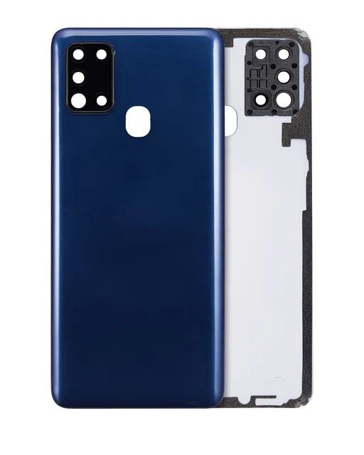 Zadní sklo se sklíčkem kamery pro Samsung Galaxy A21s (A217 / 2020) (Service Pack) (modrá)