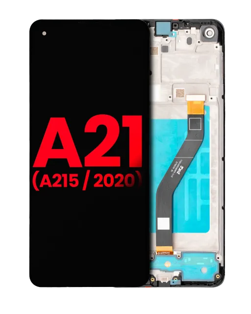 LCD displej s rámečkem pro Samsung Galaxy A21 (A215 / 2020) (Aftermarket Plus)