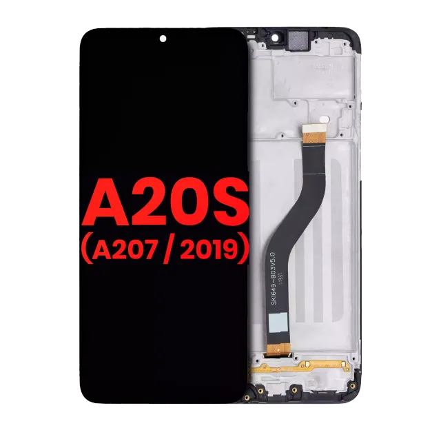 LCD displej s rámečkem pro Samsung Galaxy A20s (A207 / 2019) (Aftermarket Plus) (všechny barvy)