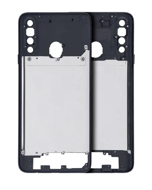 Střední rám (housing) pro Samsung Galaxy A20S (A207 / 2019) (Aftermarket Plus) (černá)