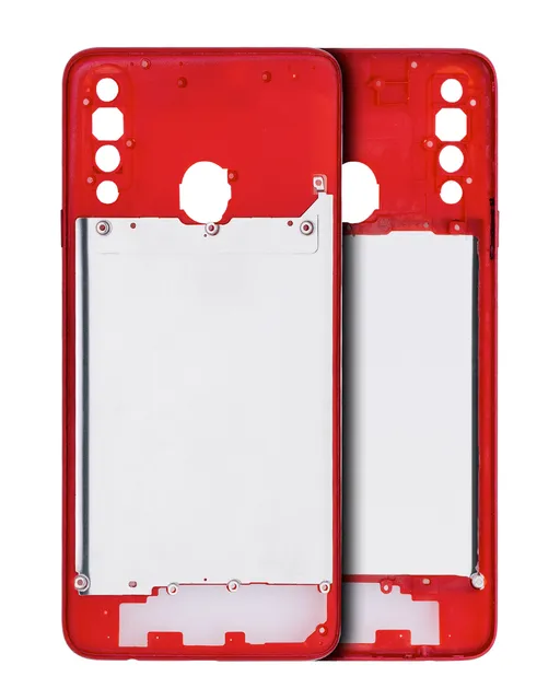 Střední rám (housing) pro Samsung Galaxy A20S (A207 / 2019) (Aftermarket Plus) (červená)