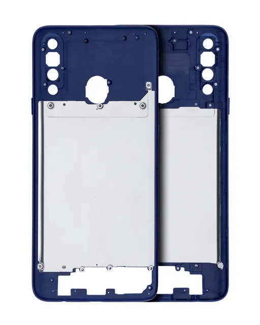 Střední rám (housing) pro Samsung Galaxy A20S (A207 / 2019) (Aftermarket Plus) (modrá)