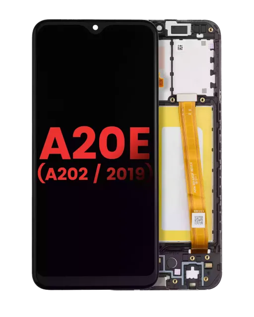 LCD displej s rámečkem pro Samsung Galaxy A20e (A202 / 2019) (Aftermarket Plus) (všechny barvy)