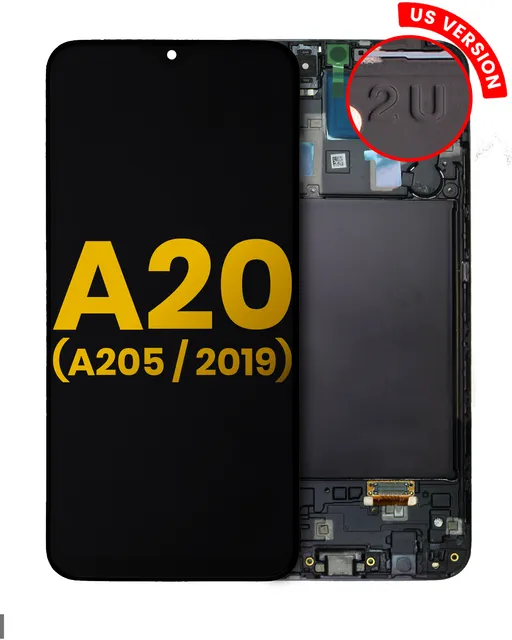 OLED displej s rámečkem pro Samsung Galaxy A20 (A205 / 2019) (US verze) (repasovaný) (všechny barvy)
