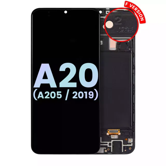 OLED displej s rámečkem pro Samsung Galaxy A20 (A205 / 2019) (F Version) (Service Pack) (všechny barvy)