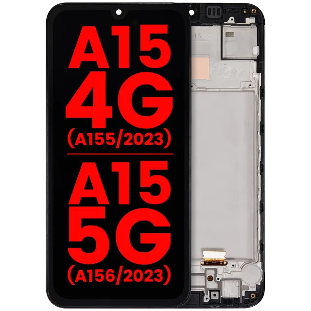OLED displej s rámečkem pro Samsung Galaxy A15 4G (A155 / 2023) / A15 5G (6.36") (A156 / 2023) (Aftermarket Plus) (všechny barvy)