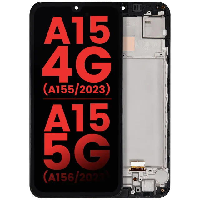 OLED displej s rámečkem pro Samsung Galaxy A15 4G (A155 / 2023) / A15 5G (A156 / 2023) (Aftermarket Plus) (všechny barvy)