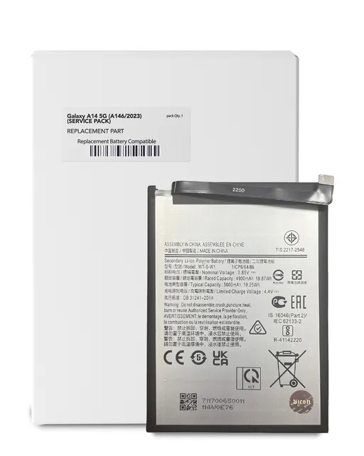Baterie pro Samsung Galaxy A04 (A045 / 2022) / A04E (A042 / 2022) / A14 (A145 / 2023) / A14 5G (A146U / A146P / A146V / A146W / 2023) (WT-S-W1) (Service Pack)