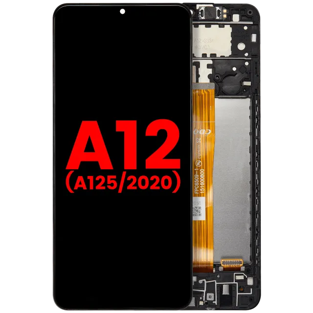 LCD displej s rámečkem pro Samsung Galaxy A12 (A125 / 2020) (Aftermarket Plus) (všechny barvy)