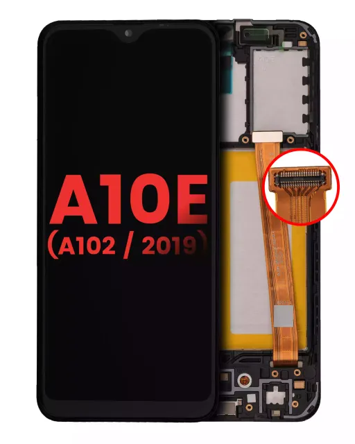 LCD displej s rámečkem pro Samsung Galaxy A10E (A102 / 2019) (Aftermarket Plus) (všechny barvy)