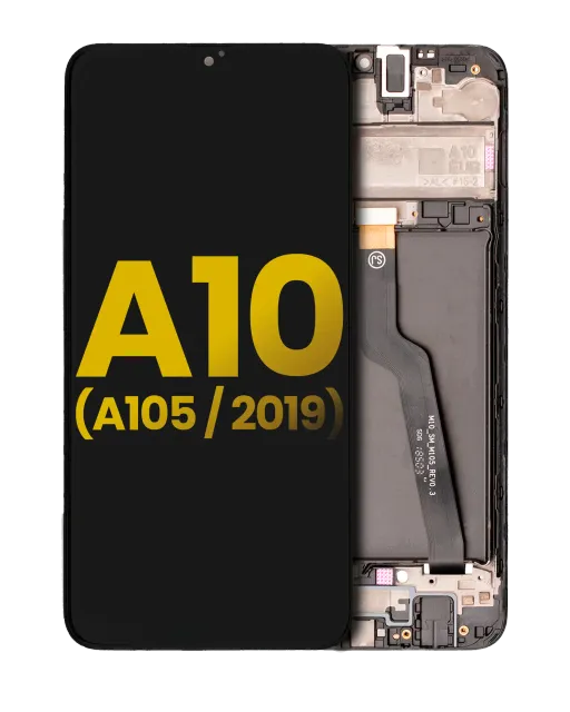 LCD displej s rámečkem pro Samsung Galaxy A10 (A105 / 2019) (International Dual Sim Version) (repasovaný) (černá)