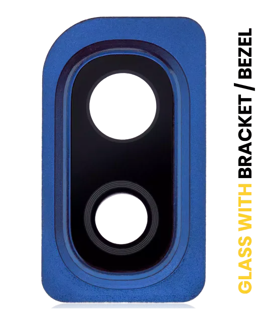 Sklíčko zadní kamery s držák / bezel pro Samsung Galaxy A10 (A105 / 2019) (modrá)