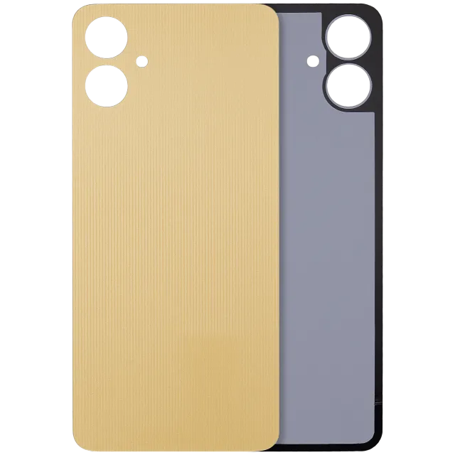 Zadní kryt se sklíčkem kamery pro Samsung Galaxy A06 4G (A065 / 2024) (bez loga) (Aftermarket Plus) (zlatá)
