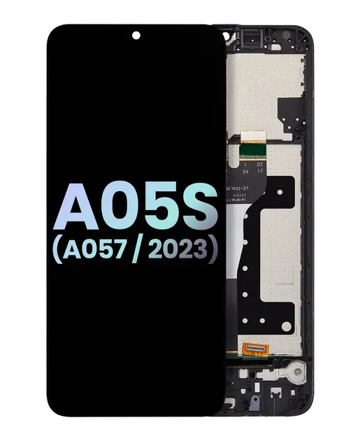 LCD displej s rámečkem pro Samsung Galaxy A05s (A057 / 2023) (Service Pack) (černá)