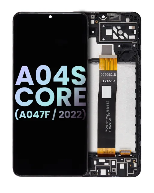 LCD displej s rámečkem pro Samsung Galaxy A04S Core (A047 / 2022) (Service Pack) (černá)
