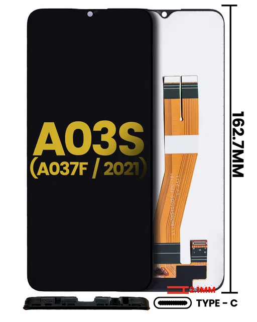 LCD displej bez rámečku pro Samsung Galaxy A03s (A037F / 2021) (Dual Sim) (Type C Frame) (repasovaný) (všechny barvy)