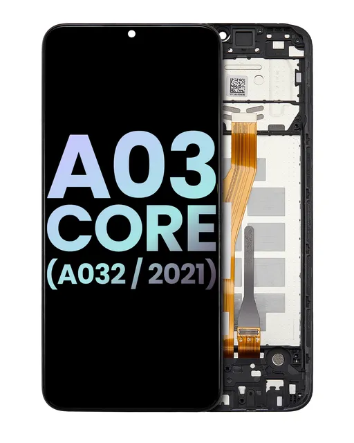 LCD displej s rámečkem pro Samsung Galaxy A03 Core (A032 / 2021) (Service Pack) (černá)
