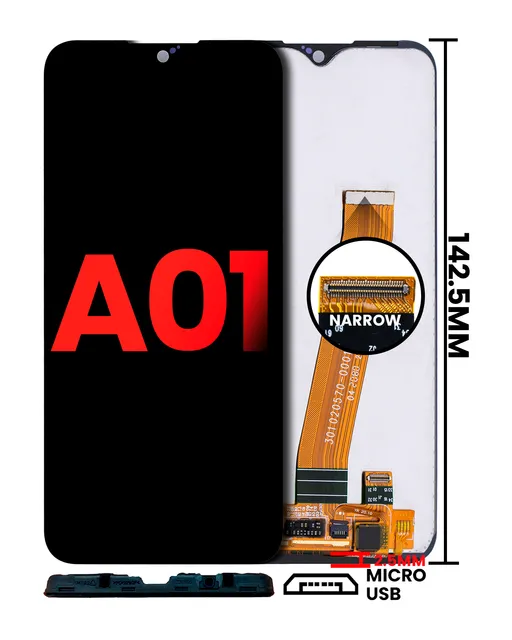 LCD displej bez rámečku pro Samsung Galaxy A01 (Global Model) (Micro USB Frame) (Aftermarket Plus: Incell) (všechny barvy)