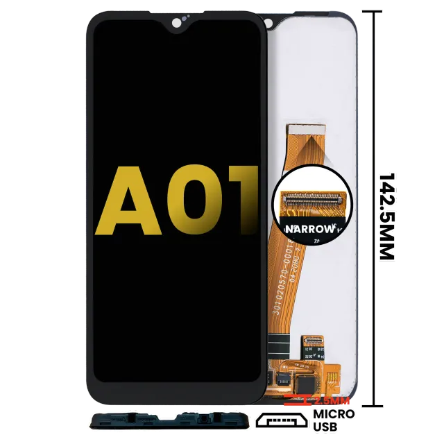 LCD displej bez rámečku pro Samsung Galaxy A01 (Global Model) (Micro USB Frame) (repasovaný) (všechny barvy)