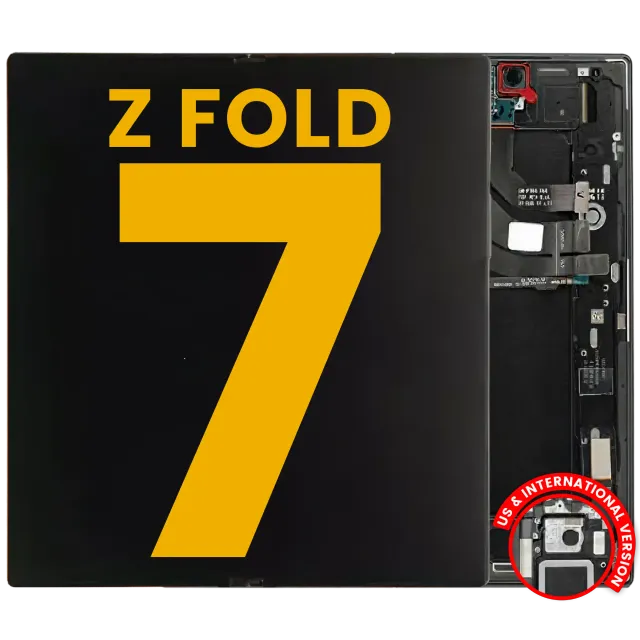 Vnitřní OLED s rámečkem pro Samsung Galaxy Z Fold 7 5G (US & International) (repasovaný) (temně černá)