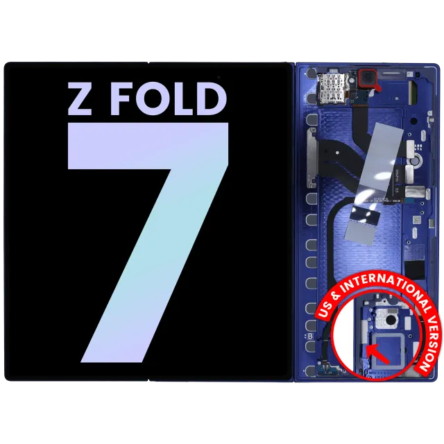 Vnitřní OLED s rámečkem pro Samsung Galaxy Z Fold 7 5G (US & International) (Service Pack) (Blue Shadow)